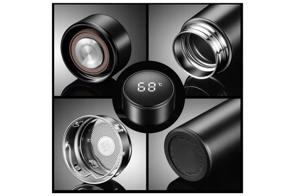 Kubek Termiczny TERMOS LED z GRAWEREM Prezent do Kawy Herbaty Yerby 500 ml