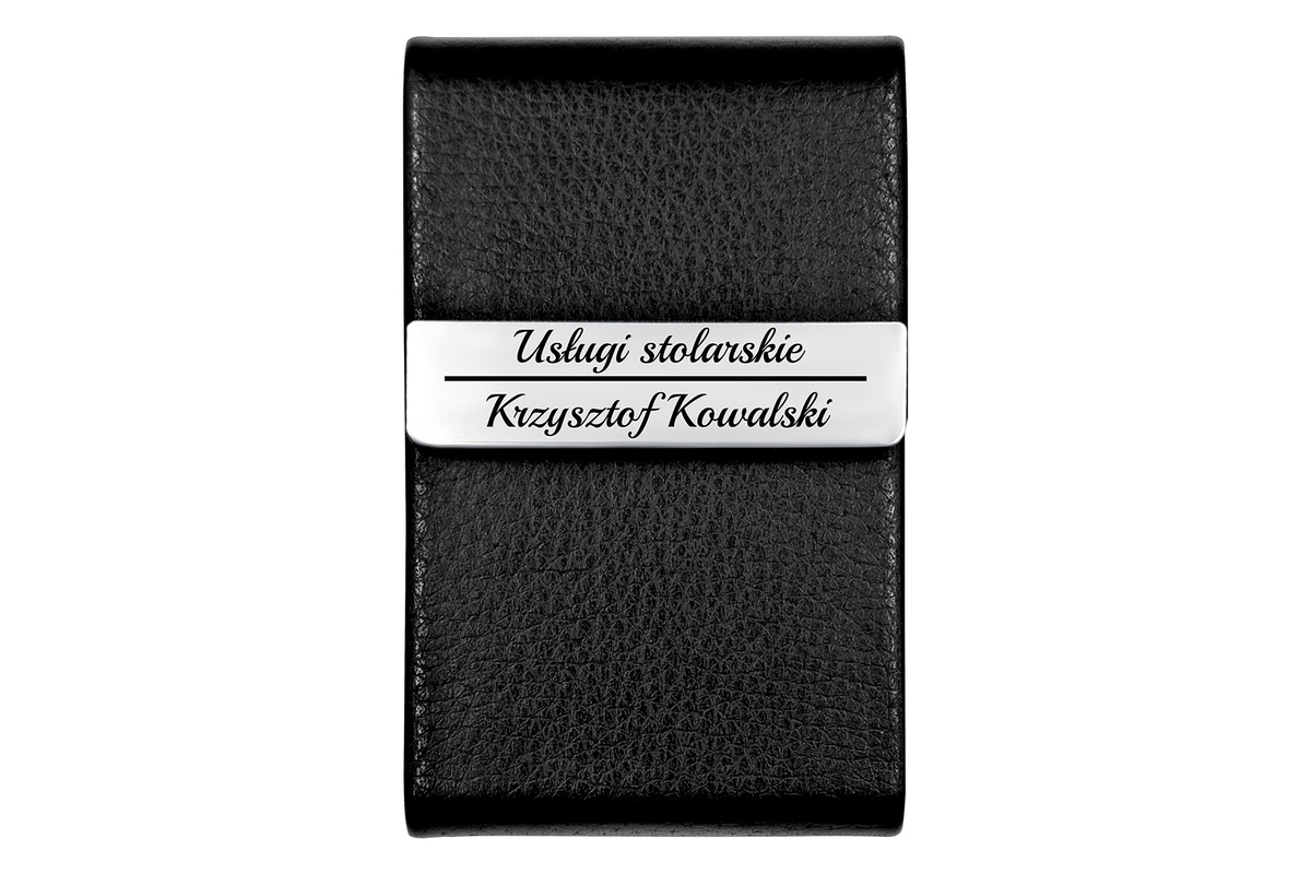 Wizytownik Skórzany z GRAWEREM Gratis Elegancki dla Przedsiębiorcy