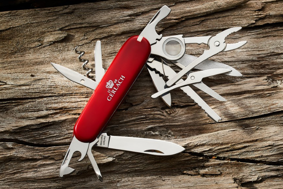 Gerlach Scyzoryk Wielofunkcyjny MOCNY 20 funkcji GRAWER Prezent dla Taty