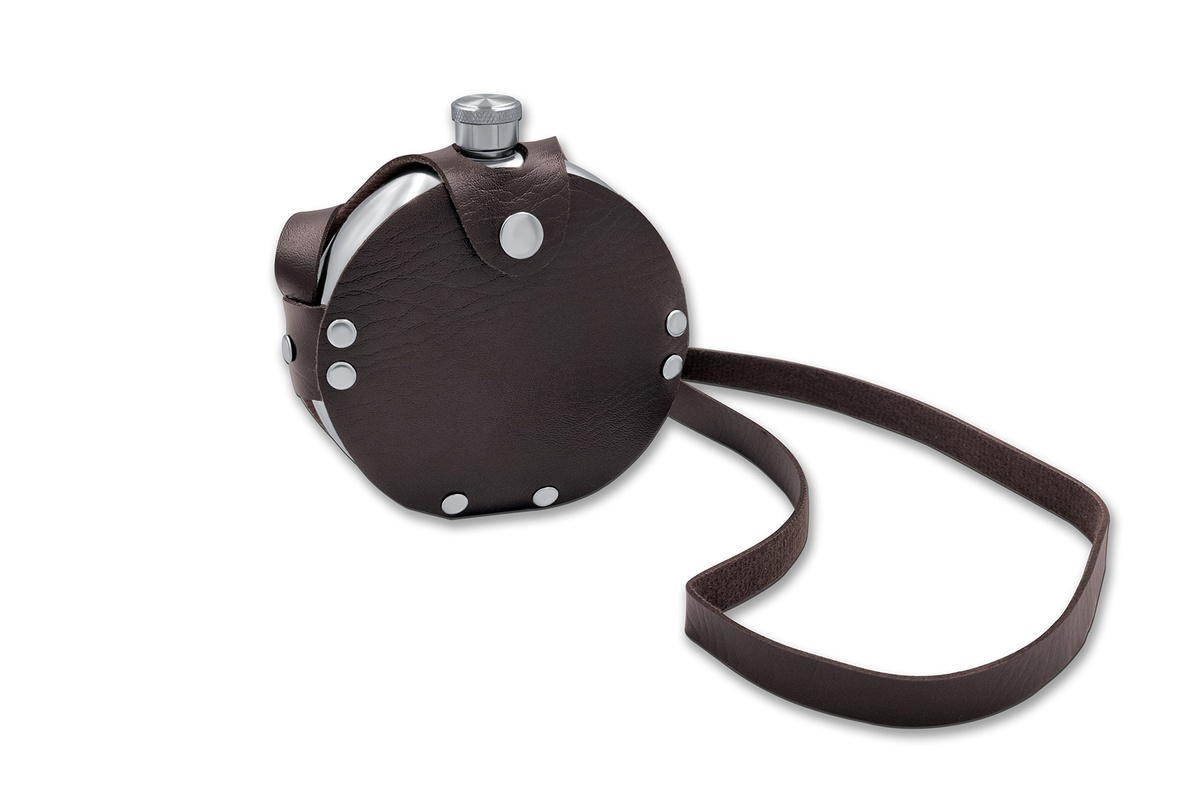 Prezent na Święta Zestaw Nóż Myśliwski + Piersiówka Okrągła z Grawerem