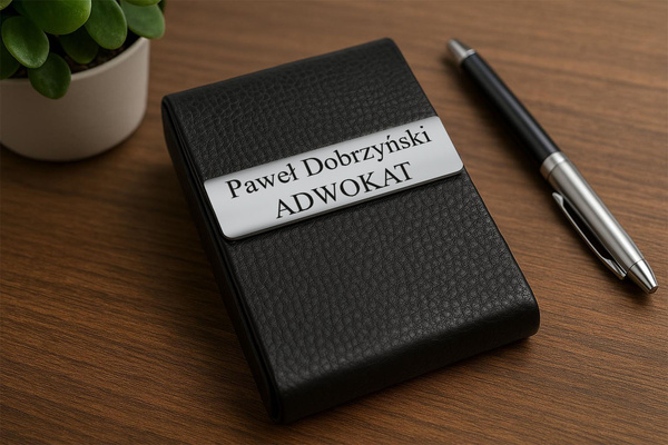 Wizytownik Skórzany z GRAWEREM Gratis Elegancki dla Przedsiębiorcy