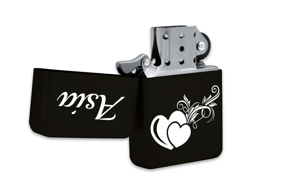 Zapalniczka Benzynowa z GRAWEREM + Zippo Prezent dla Chłopaka Męża Black