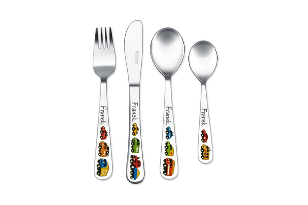 Sztućce dla Dzieci Tescoma Bambini AUTKA Grawer Prezent na Chrzest Roczek