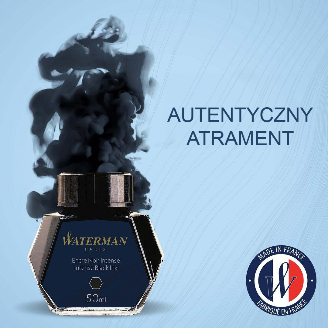 Atrament Butelkowy Waterman do Pióra Wiecznego CZARNY Intense Black