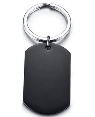 Brelok Metalowy Prosty - Czarny 