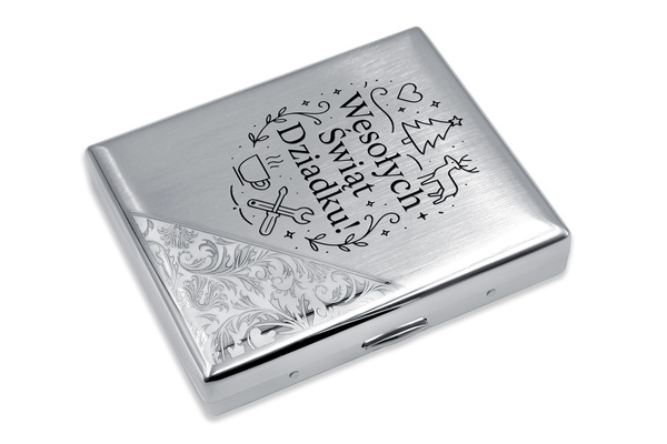 Papierośnica ze Stali z Grawerem PREMIUM – Elegancki Prezent na Święta PAR
