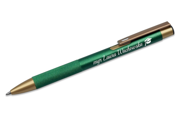 Długopis z GRAWEREM Zielony Elegancki Prezent dla Nauczyciela Wychowawcy