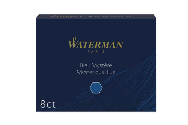 Naboje Waterman do pióra wiecznego 8szt. NIEBIESKIE Mysterious Blue