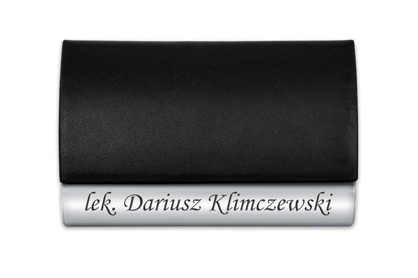 Wizytownik Skórzany z GRAWEREM Gratis Elegancki dla Biznesmena W4