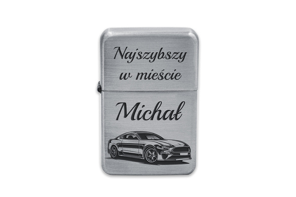 Zapalniczka Benzynowa z GRAWEREM + Zippo Prezent dla Chłopaka Męża Silver