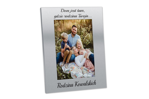 Ramka na Zdjęcia 10x15 Metalowa z Grawerem GRATIS na Prezent dla Mamy Taty