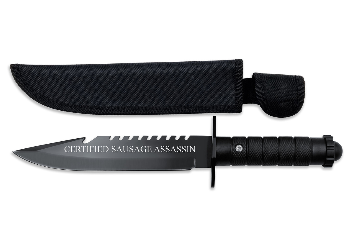 Nóż Taktyczny Czarny Duży z ETUI GRAWER Idealny Prezent dla Taty Żołnierza