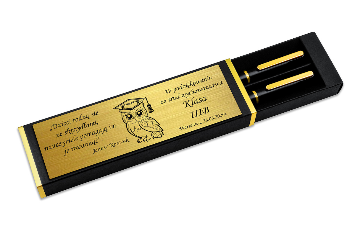 Długopis i Pióro Kulkowe z GRAWEREM Prezent dla Pracownika Nauczyciela Ucznia