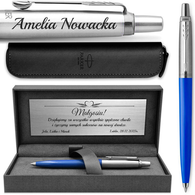 Długopis Parker Jotter 60 Niebieski z ETUI i GRAWEREM na Prezent dla Taty