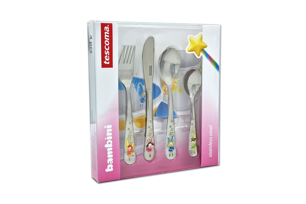 Sztućce dla Dzieci Tescoma Bambini WRÓŻKI Grawer Prezent na Chrzest Roczek