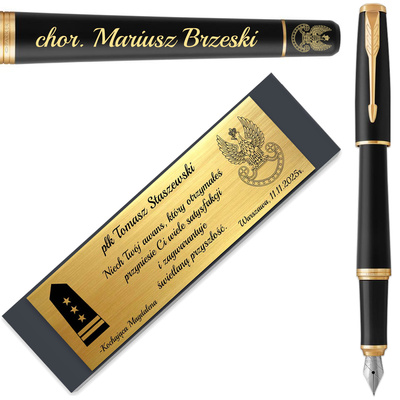 Pióro Wieczne Parker Urban GT Pozłacany z GRAWEREM Prezent dla Żołnierza