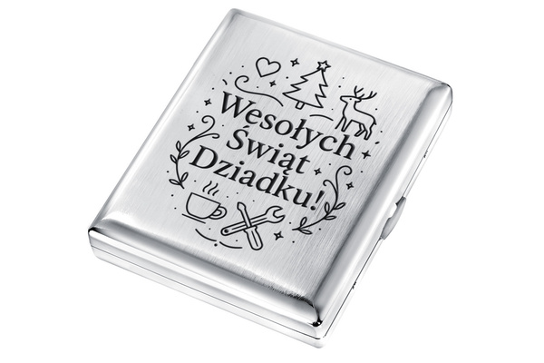 Stalowa Papierośnica Tasman z Grawerem – Prezent dla Taty Chłopaka RET