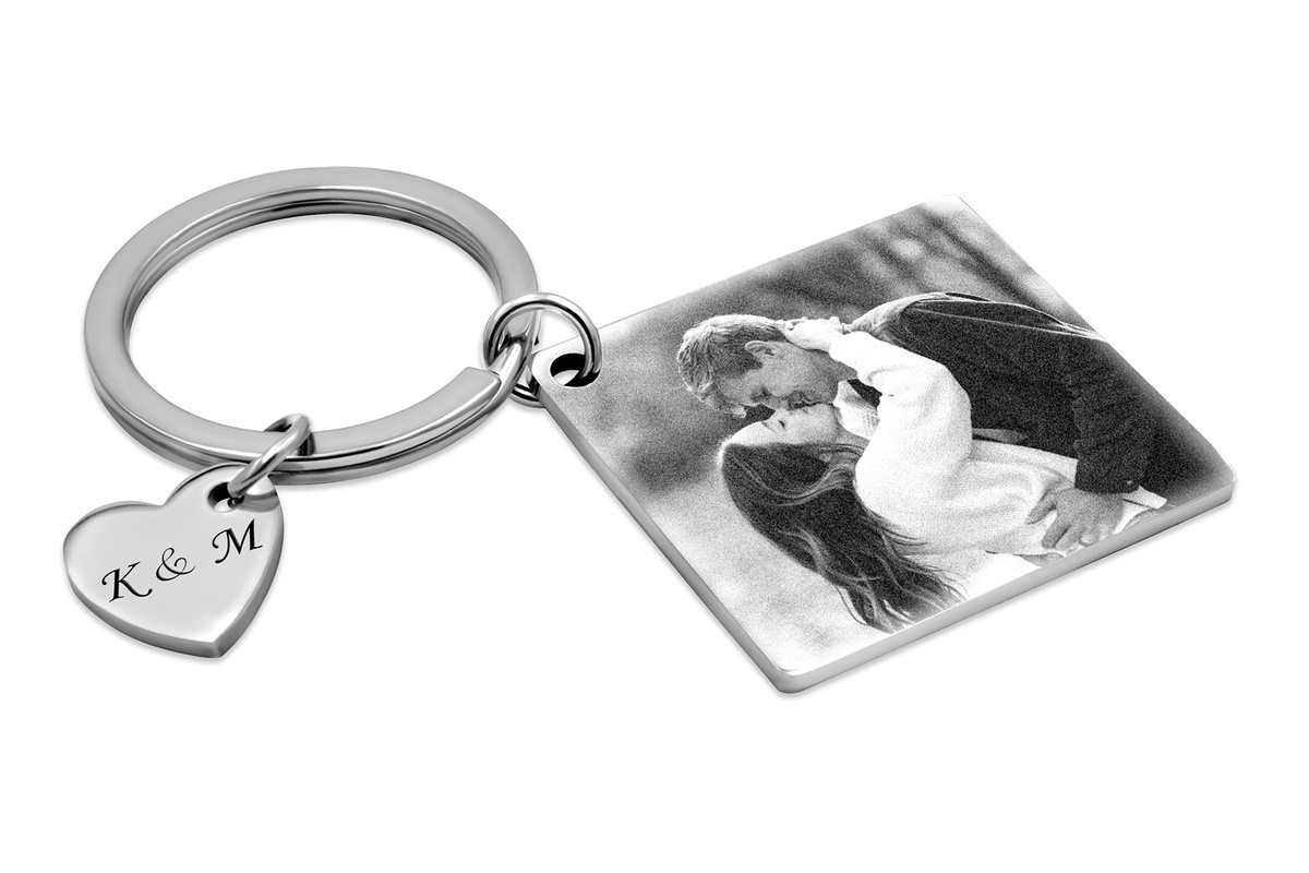 Brelok KALENDARZ z GRAWEREM Zdjęcia Srebrny Prezent na Walentynki Rocznicę