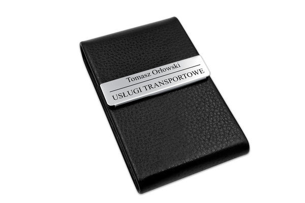 Wizytownik Skórzany z GRAWEREM Gratis Elegancki dla Przedsiębiorcy