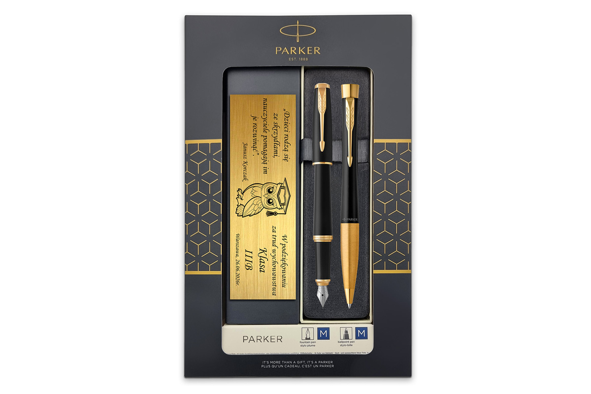 Pióro Wieczne i Długopis Parker Urban GT z GRAWEREM na Prezent Okienko