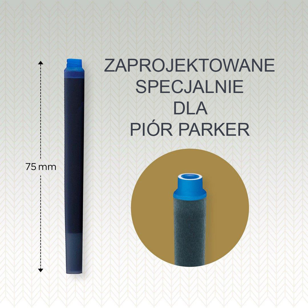 Naboje Parker do pióra wiecznego 5szt. NIEBIESKIE