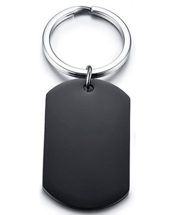 Brelok Metalowy Prosty - Czarny 
