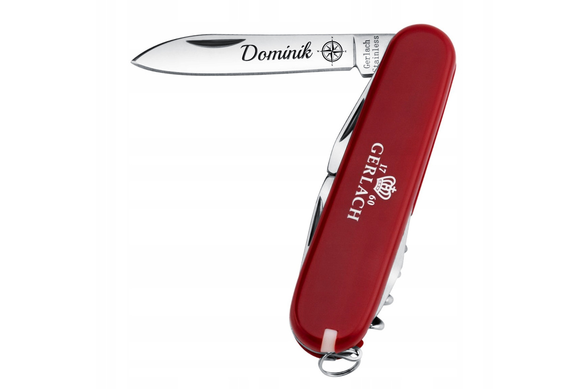 Zestaw Świąteczny Scyzoryk Gerlach 12 funkcji + Kubek Stalowy z Grawerem 