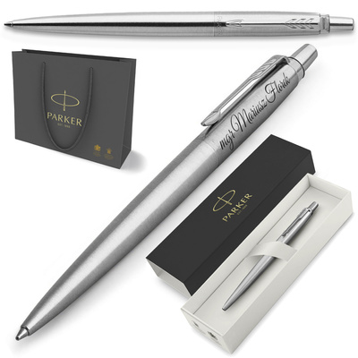 Parker Jotter CT Grawer Długopis Prezent dla Taty Premium Steel Elegancki