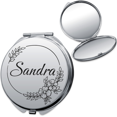 Lusterko do Makijażu Kieszonkowe z Grawerem Prezent dla Żony Mamy Córki