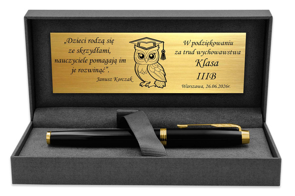 Pióro Wieczne Parker IM Czarne GT z ETUI Black i GRAWEREM na Prezent