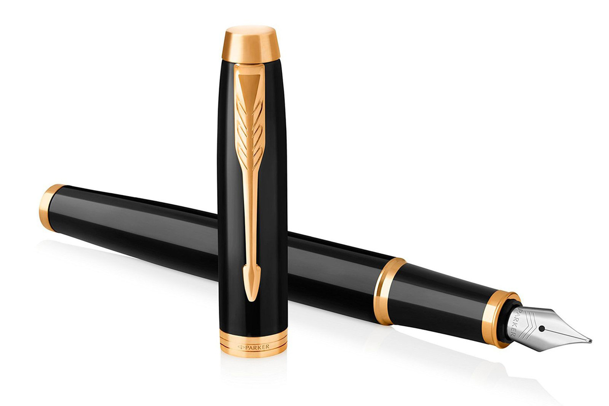 Pióro Wieczne Parker IM Czarne GT Pozłacane z Etui Black i GRAWEREM