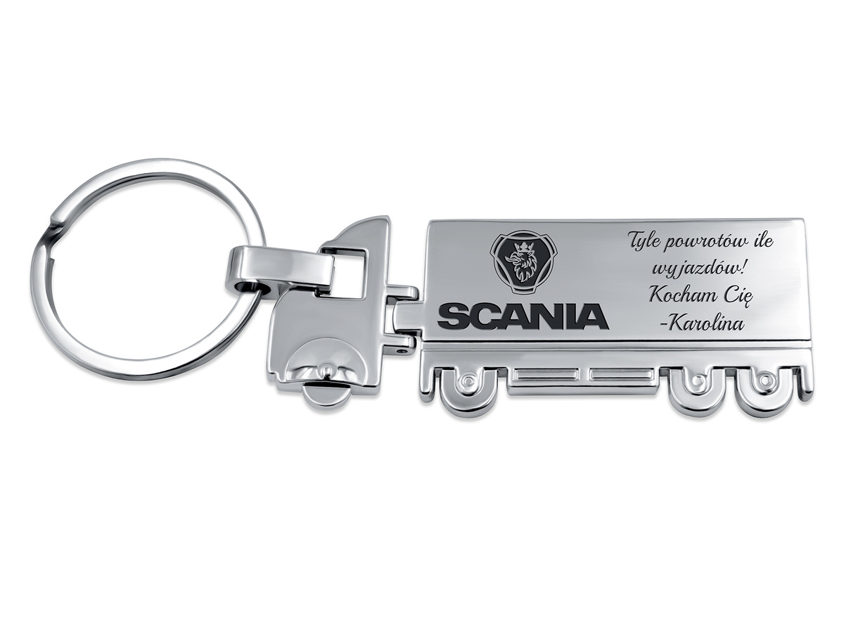 Brelok do Kluczy TIR Volvo DAF MAN z GRAWEREM Prezent dla Męża Taty Syna
