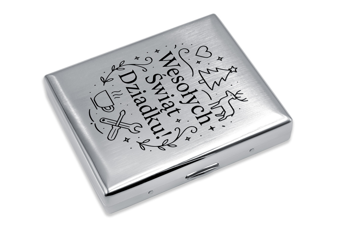 Stalowa Papierośnica Tasman z Grawerem – Prezent dla Taty Chłopaka RET