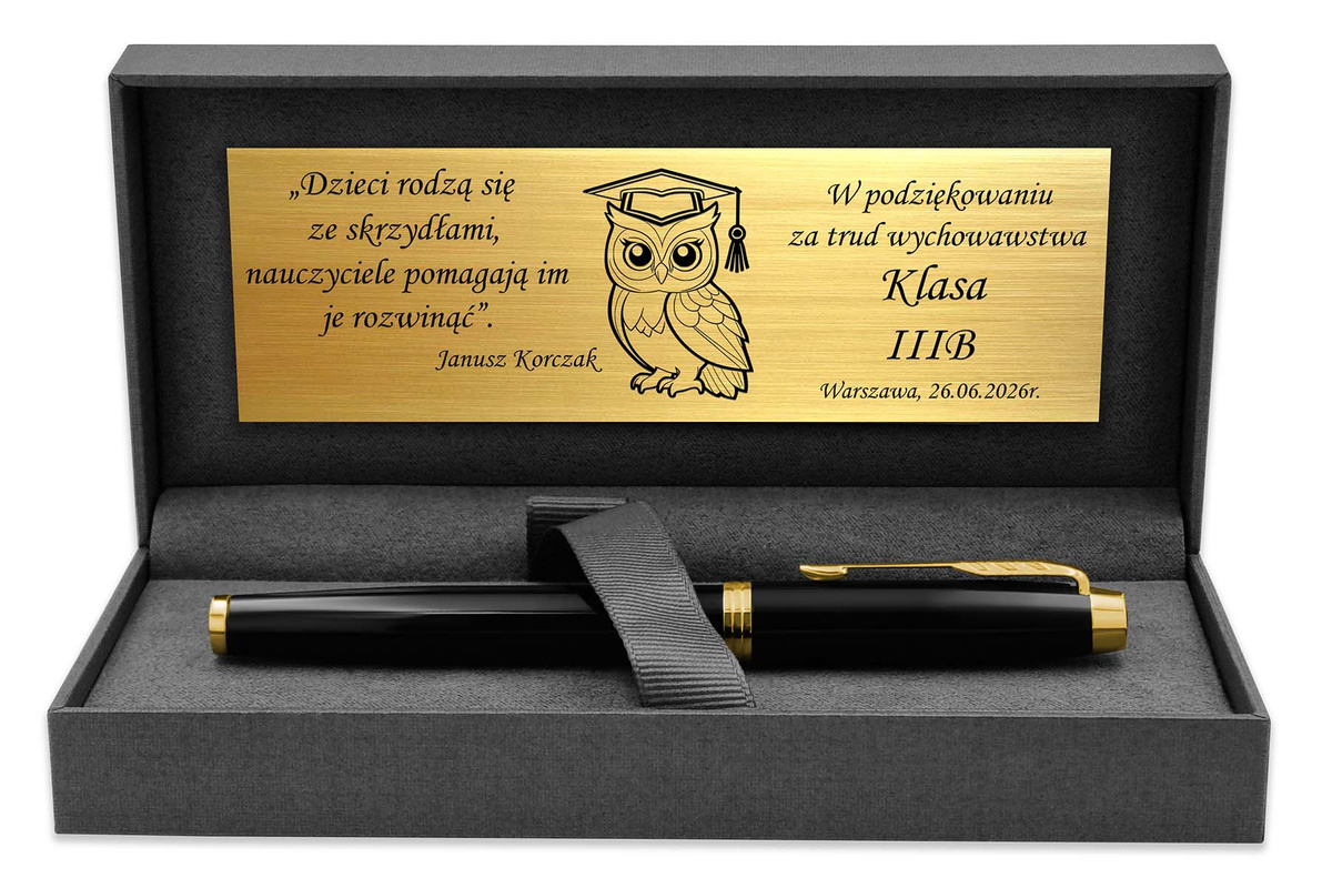 Pióro Wieczne Parker IM Czarne GT z ETUI Black i GRAWEREM na Prezent