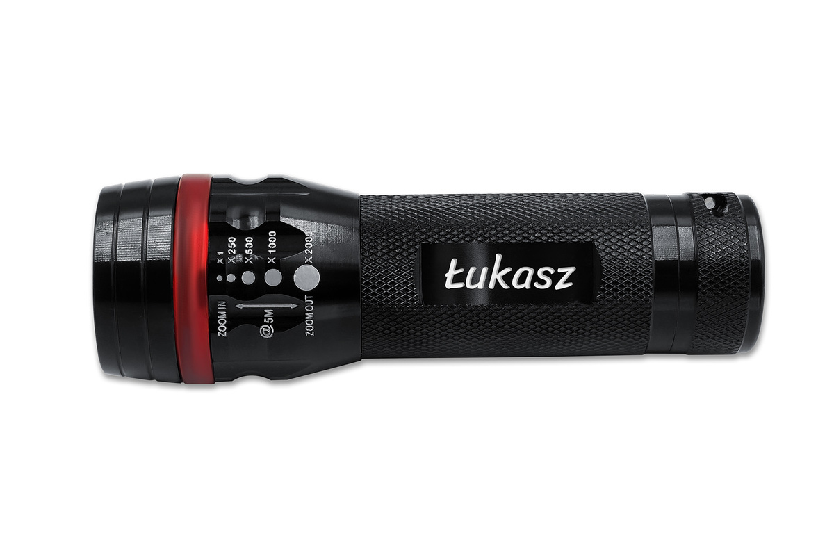  Zestaw Prezentowy Multitool Latarka LED Kompas GRAWER dla Mężczyzny Czarny