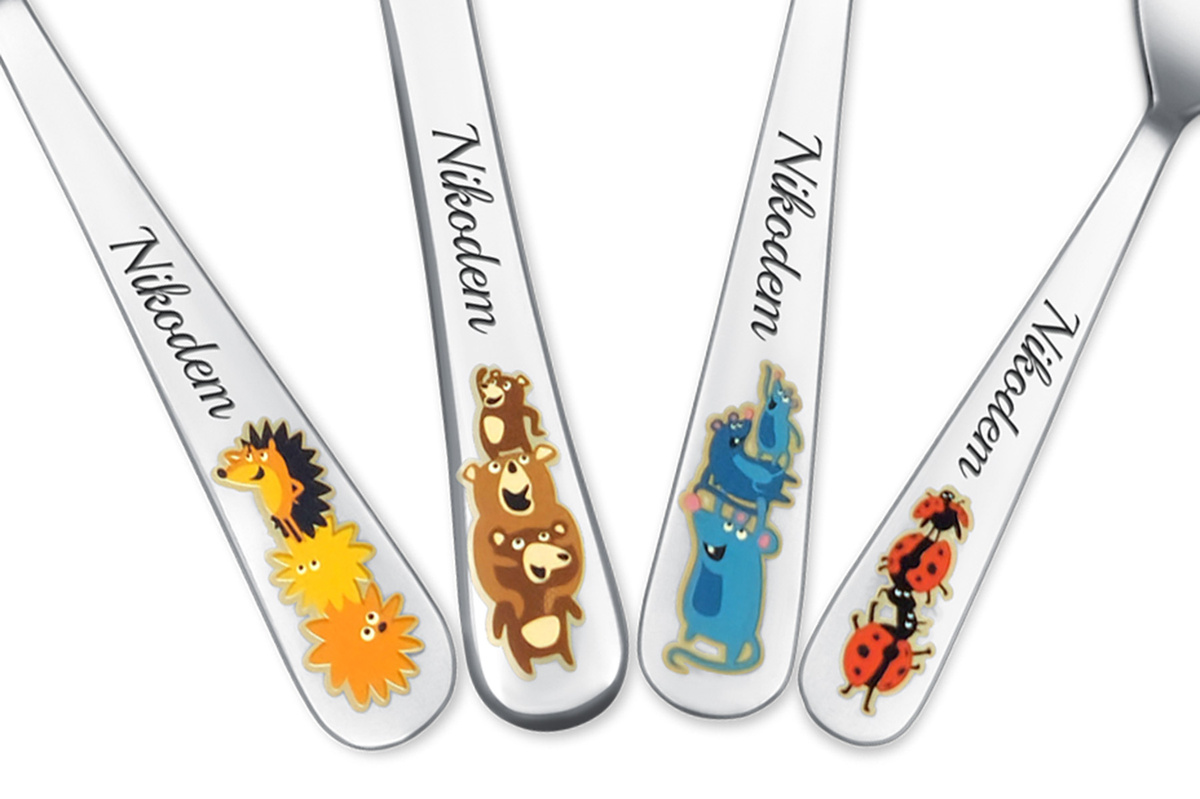 Sztućce dla Dzieci Tescoma Bambini ZWIERZĄTKA Grawer Prezent na Chrzest