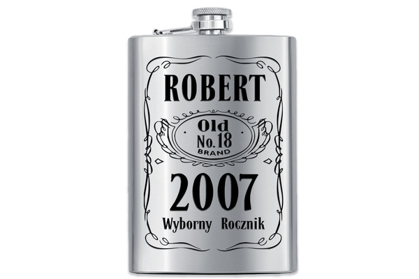 Piersiówka z GRAWEREM Stalowa 316L 240ml GRAWER Prezent dla Taty Męża