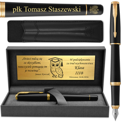 Pióro Wieczne Parker Urban GT z ETUI Black i GRAWEREM na Prezent PRESTIGE
