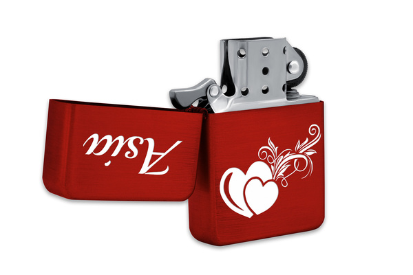 Zapalniczka Benzynowa z GRAWEREM + Zippo Prezent dla Chłopaka Męża RED