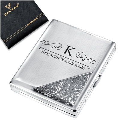 Papierośnica ze Stali z Grawerem PREMIUM – Elegancki Prezent na Święta PAR
