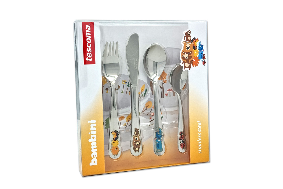 Sztućce dla Dzieci Tescoma Bambini ZWIERZĄTKA Grawer Prezent na Chrzest