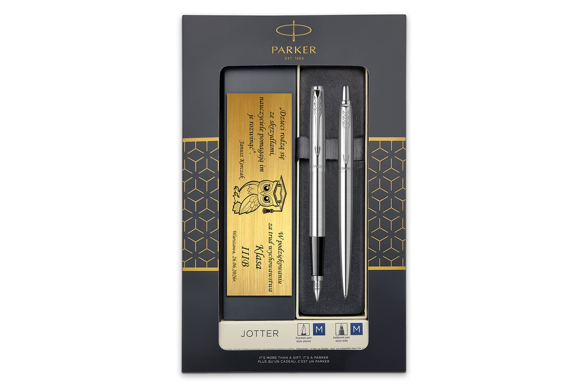 Pióro Wieczne i Długopis Parker Jotter CT z GRAWEREM Okienko na Prezent