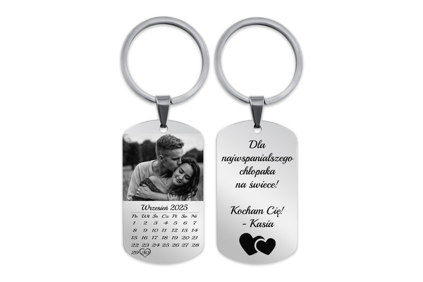 Brelok do Kluczy Kalendarz GRAWER Prezent na Dzień Chłopaka Mężczyzny S1