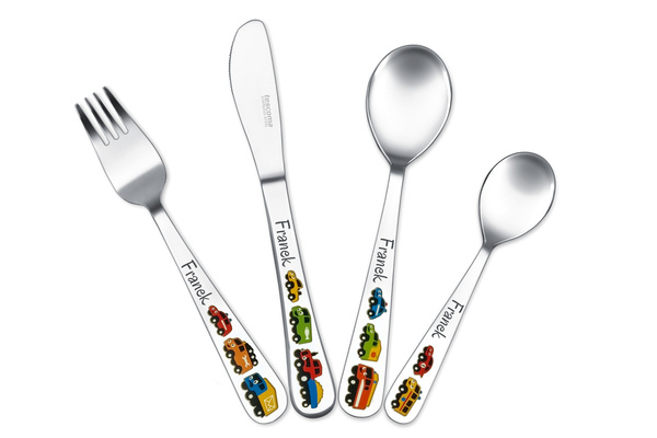 Sztućce dla Dzieci Tescoma Bambini AUTKA Grawer Prezent na Chrzest Roczek