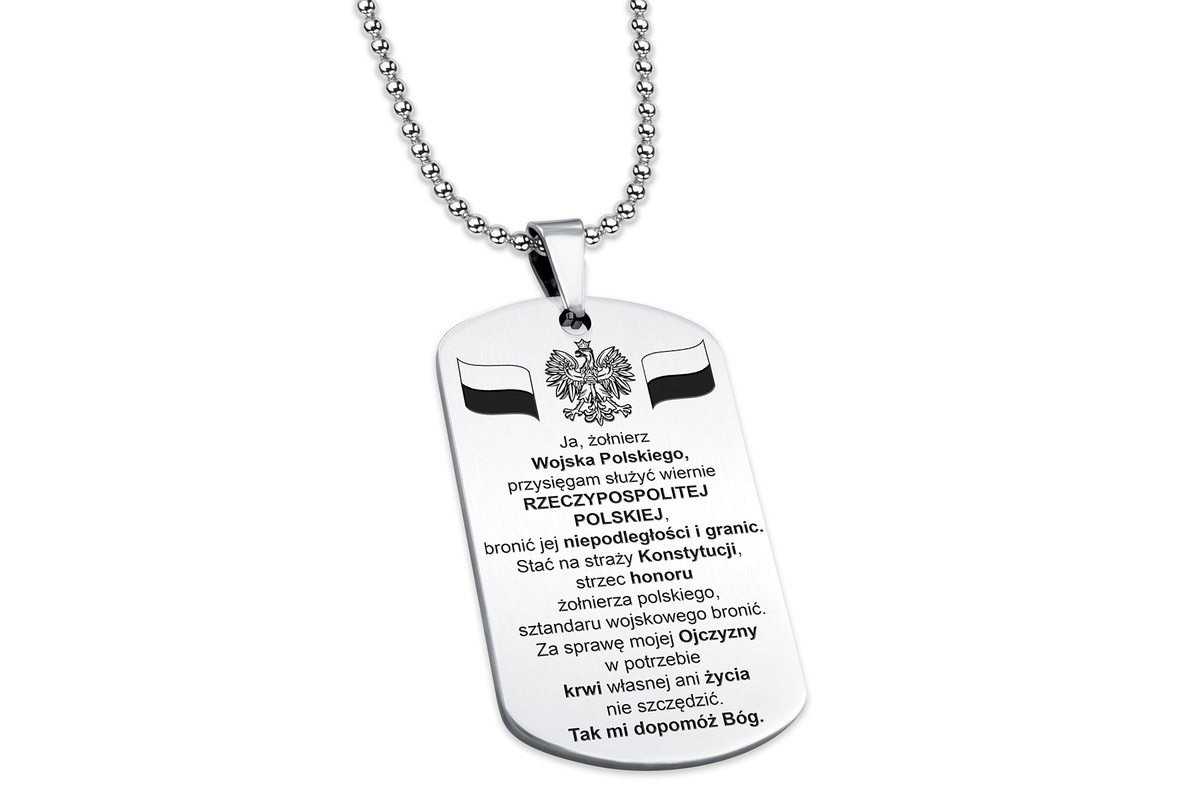 Nieśmiertelnik Srebrny 