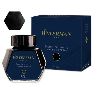 Atrament Butelkowy Waterman do Pióra Wiecznego CZARNY Intense Black