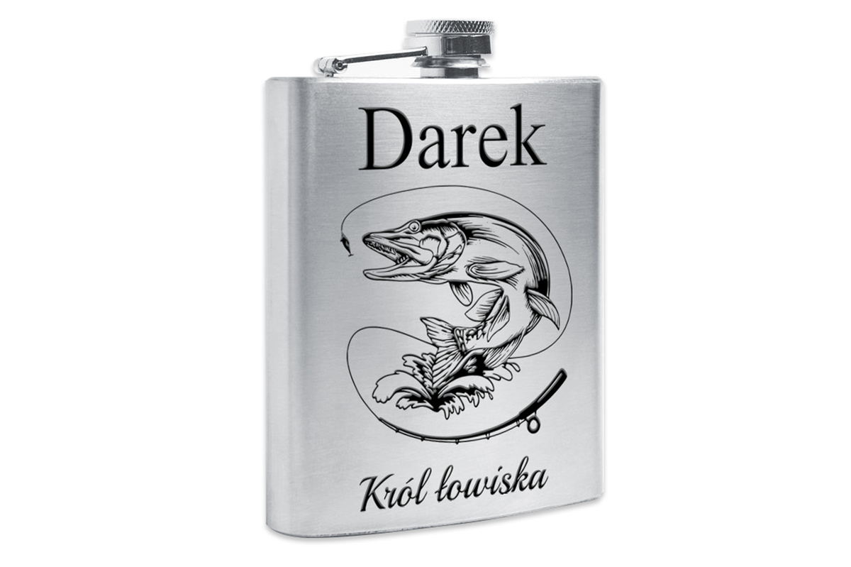 Piersiówka z GRAWEREM Stalowa 316L 240ml GRAWER Prezent dla Taty Męża