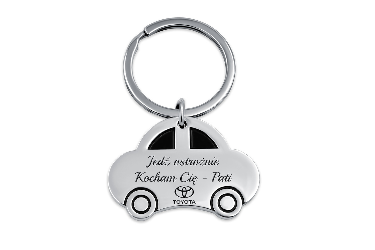 Brelok do Kluczy SAMOCHÓD z GRAWEREM Auto Prezent dla Faceta Chłopaka Taty