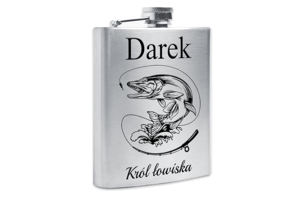 Piersiówka z GRAWEREM Stalowa 316L 240ml GRAWER Prezent dla Taty Męża