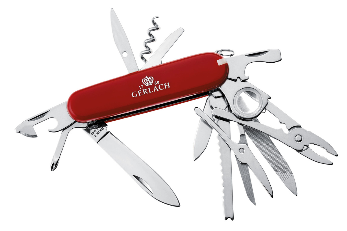 Gerlach Scyzoryk Wielofunkcyjny MOCNY 20 funkcji GRAWER Prezent dla Taty